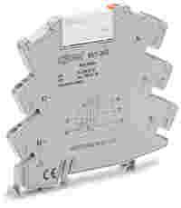 Relay module; Nominal input voltage: 24 … 230 V AC/DC; 1 changeover contact; Limiting continuous current: 6 A; with gold contacts; Yellow status indicator; Module width: 6 mm