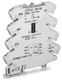 Current signal conditioner; Current input signal; Current and voltage output signal; Digital output; Configuration via software; Supply voltage: 24 VDC; 6 mm module width