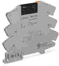 WAGO Solid-state relay module; Nominal input voltage: 24 VDC; Output voltage range: 0 … 48 VDC; Limiting continuous current: 0.1 A; Yellow status indicator; Module width: 6 mm; gray