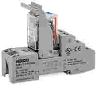 Relay module; Nominal input voltage: 220 VDC; 4 changeover contacts; Limiting continuous current: 5 A; with manual operation; Red status indicator; Module width: 31 mm