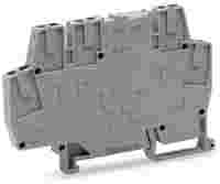 WAGO Relay module; Nominal input voltage: 24 VDC; 1 changeover contact; with gold contacts; Red status indicator; Module width: 6 mm; 2,50 mm²; gray