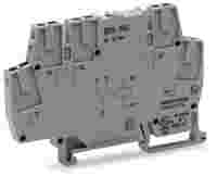 WAGO Relay module; Nominal input voltage: 115 VAC; 1 changeover contact; with gold contacts; Red status indicator; Module width: 6 mm; 2,50 mm²; gray