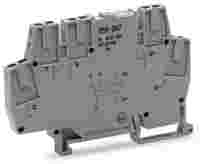 WAGO Relay module; Nominal input voltage: 115 VAC; 1 changeover contact; with defined switch-on threshold; Red status indicator; Module width: 6 mm; 2,50 mm²; gray