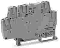 WAGO Relay module; Nominal input voltage: 110 VDC; 1 changeover contact; Railway; Red status indicator; Module width: 6 mm; 2,50 mm²; gray