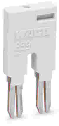 Push-in type jumper bar; Light gray; Insulated; 18 A; 2-position