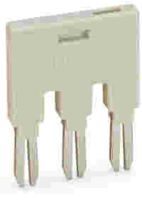 Push-in type jumper bar; Light gray; Insulated; 18 A; 3-position