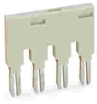 Push-in type jumper bar; Light gray; Insulated; 18 A; 4-position