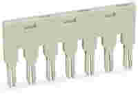 Push-in type jumper bar; Light gray; Insulated; 18 A; 7-position