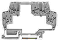 Frame to enlarge terminal block width; 2,50 mm²; gray
