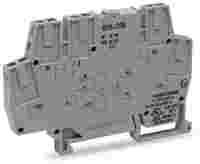 WAGO Optocoupler module; Nominal input voltage: 24 VDC; Output voltage range: 15 … 30 VDC; Limiting continuous current: 1 A; 3-wire connection/low-side switching; Frequency 15 kHz; Red status indicator; Module width: 6 mm; gray