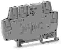 Optocoupler module; Nominal input voltage: 24 VDC; Output voltage range 12 ... 260VAC; Limiting continuous current: 1 A; 2-wire connection; zero-cross switching; Red status indicator; Module width: 6 mm; light gray