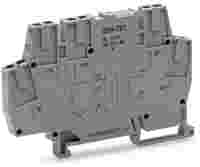 WAGO Optocoupler module; Nominal input voltage: 24 VDC; Output voltage range: 3 … 30 VDC; Limiting continuous current: 5 A; 2-wire connection; Red status indicator; Module width: 6 mm; gray