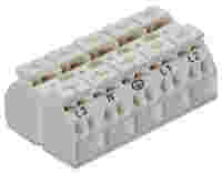 4-conductor chassis-mount terminal strip; without ground contact; 5-pole; 4 mm²; white