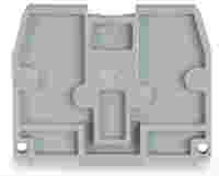 End plate; for terminal blocks with snap-in mounting foot; 2.5 mm thick; gray
