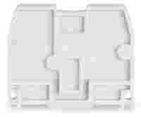 End plate; for terminal blocks with snap-in mounting foot; 2.5 mm thick; light gray