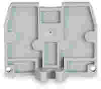End plate; with fixing flange M3; 2.5 mm thick; gray
