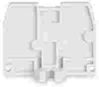 End plate; with fixing flange M3; 2.5 mm thick; light gray