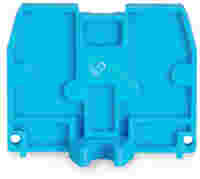 WAGO End plate; with fixing flange M4; 2.5 mm thick; blue
