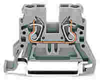 2-conductor through terminal block; 2.5 mm²; side and center marking; for DIN-rail 35 x 15 and 35 x 7.5; CAGE CLAMP®; 2,50 mm²; red
