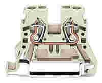 2-conductor through terminal block; 2.5 mm²; suitable for Ex e II applications; side and center marking; for DIN-rail 35 x 15 and 35 x 7.5; CAGE CLAMP®; 2,50 mm²; light gray