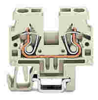 2-conductor through terminal block; 2.5 mm²; suitable for Ex e II applications; side and center marking; for DIN-15 rail; CAGE CLAMP®; 2,50 mm²; light gray