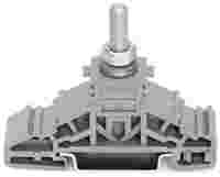 WAGO Stud terminal block; lateral marker slots; for DIN-rail 35 x 15 and 35 x 7.5; 1 stud, M6; 35,00 mm²; gray