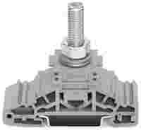 Stud terminal block; lateral marker slots; for DIN-rail 35 x 15 and 35 x 7.5; 1 stud, M8; 50,00 mm²; gray