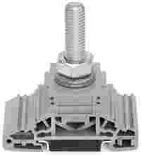Stud terminal block; lateral marker slots; for DIN-rail 35 x 15 and 35 x 7.5; 1 stud, M10; 120,00 mm²; gray