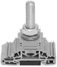 Stud terminal block; lateral marker slots; for DIN-rail 35 x 15 and 35 x 7.5; 1 stud, M12; 120,00 mm²; gray