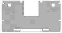 WAGO Seperator plate with jumper bar recess; 2 mm thick; 110.3 mm wide; gray