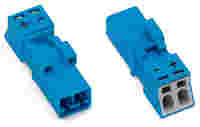 WAGO Plug; 2-pole; Cod. I; 1,50 mm²; blue