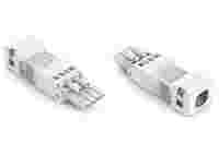 Socket; with strain relief housing; 4-pole; Cod. A; 1,50 mm²; white