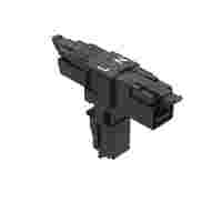 T-distribution connector; 2-pole; Cod. A; 1 input; 2 outputs; 3 locking levers; for flying leads; black