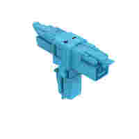 T-distribution connector; 2-pole; Cod. I; 1 input; 2 outputs; 3 locking levers; for flying leads; blue