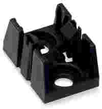 Mounting plate; 2-pole; for distribution connectors; black