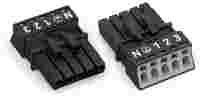 Socket; 5-pole; Cod. A; 1,50 mm²; black