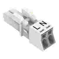 WAGO Socket; 2-pole; Cod. A; 1,50 mm²; white
