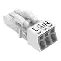 Socket; 3-pole; Cod. A; 1,50 mm²; white