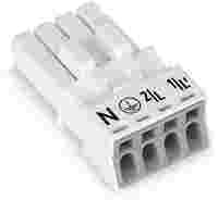 Socket; 4-pole; Cod. A; 1,50 mm²; white