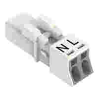 WAGO Plug; 2-pole; 1,50 mm²; white