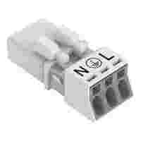 Plug; 3-pole; Cod. A; 1,50 mm²; white