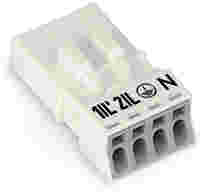 Plug; 4-pole; Cod. A; 1,50 mm²; white