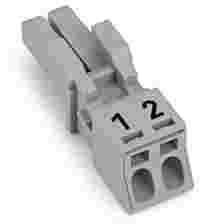 Socket; 2-pole; Cod. B; 1,50 mm²; gray