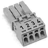 Socket; 4-pole; Cod. B; 1,50 mm²; gray