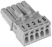 Socket; 5-pole; Cod. B; 1,50 mm²; gray