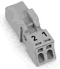 Plug; 2-pole; 1,50 mm²; gray