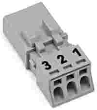 Plug; 3-pole; Cod. B; 1,50 mm²; gray