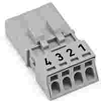 Plug; 4-pole; Cod. B; 1,50 mm²; gray