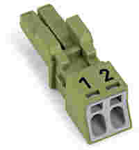 Socket; 2-pole; Cod. B; 1,50 mm²; light green