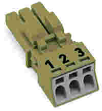 Socket; 3-pole; Cod. B; 1,50 mm²; light green